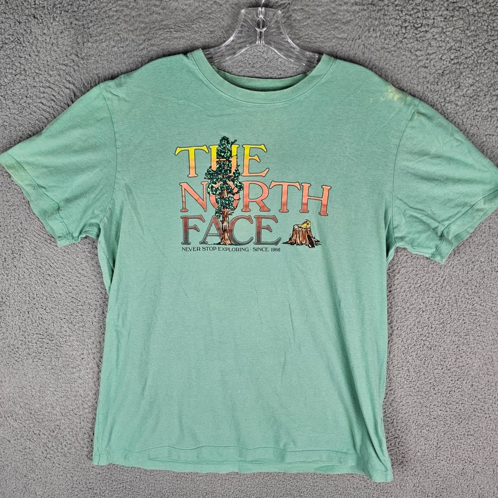 The North Face T-Shirt Mens L Tree Graphic Never Stop Exploring Crew Neck 167079